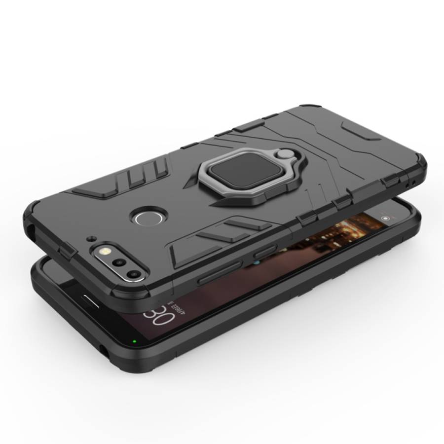 PC + TPU Shockproof Protective Case for Huawei Honor 7A, with Magnetic Ring Holder, For Huawei Ho...