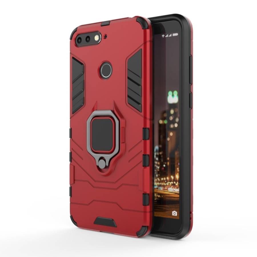 PC + TPU Shockproof Protective Case for Huawei Honor 7A, with Magnetic Ring Holder, For Huawei Ho...