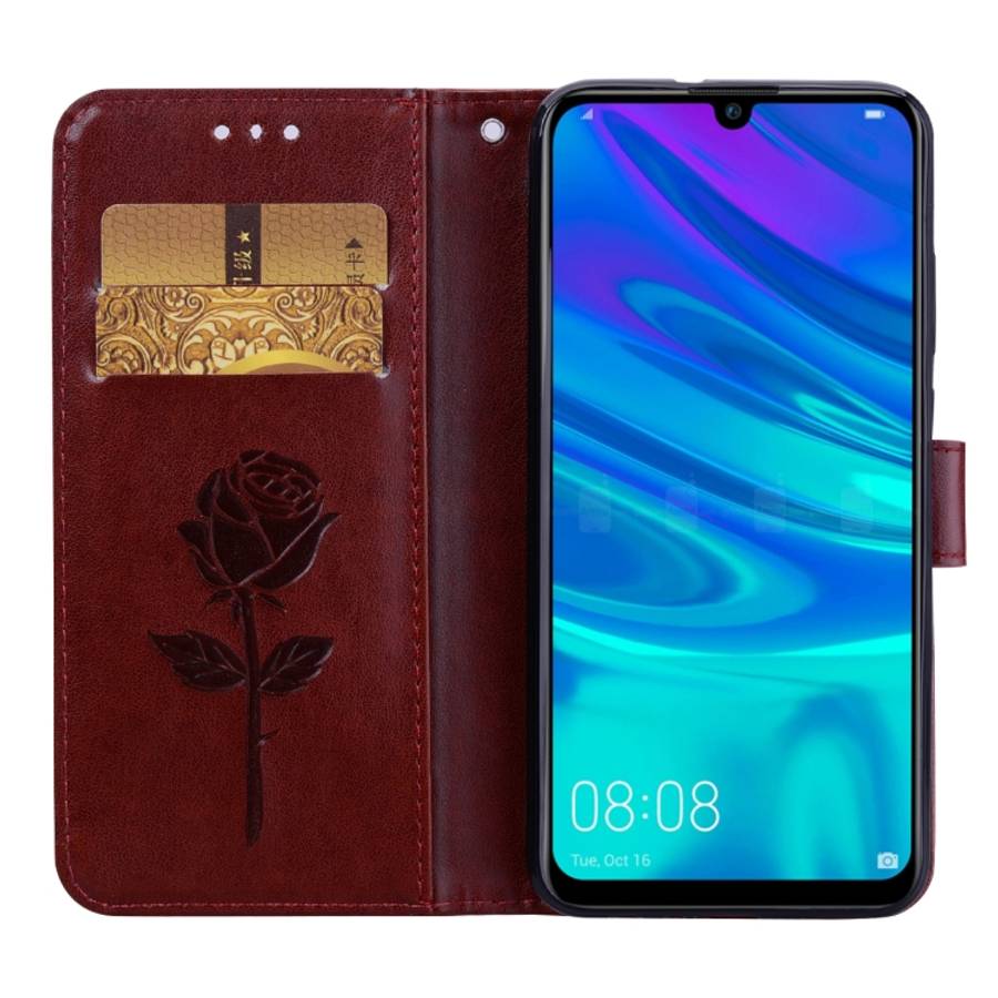 Rose Embossed Horizontal Flip PU Leather Case for Huawei P Smart 2019, with Holder &amp; Card Slo...