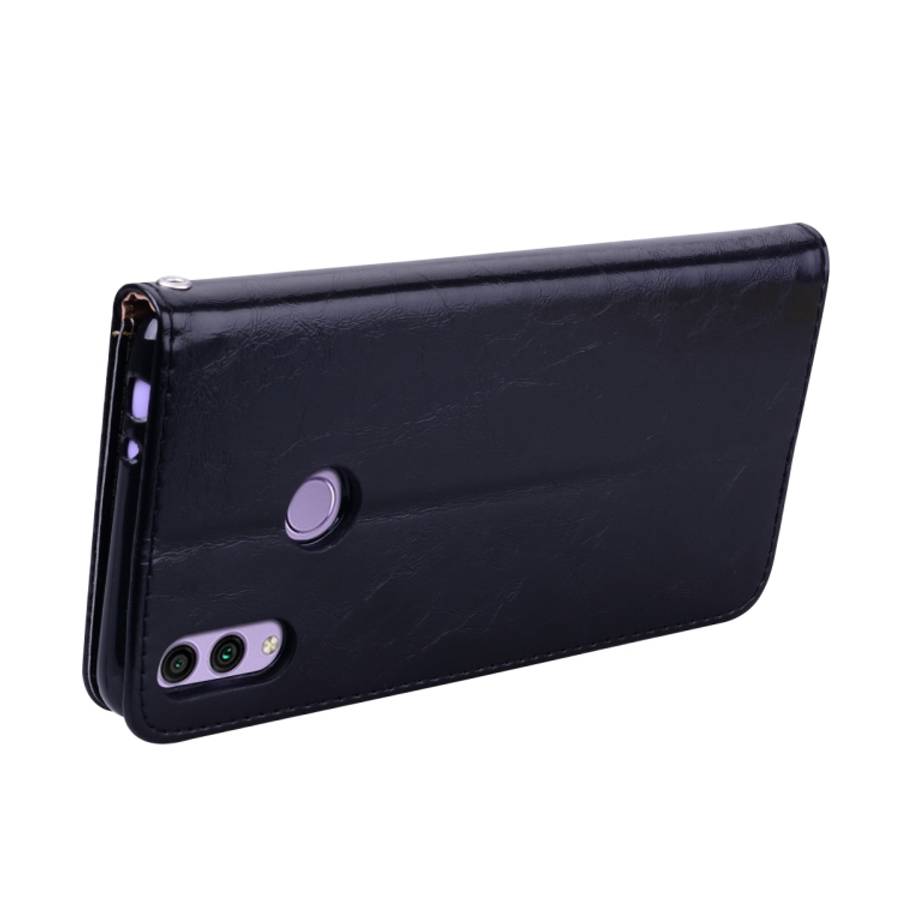 Business Style Oil Wax Texture Horizontal Flip Leather Case for Huawei Honor 8C, with Holder &amp...