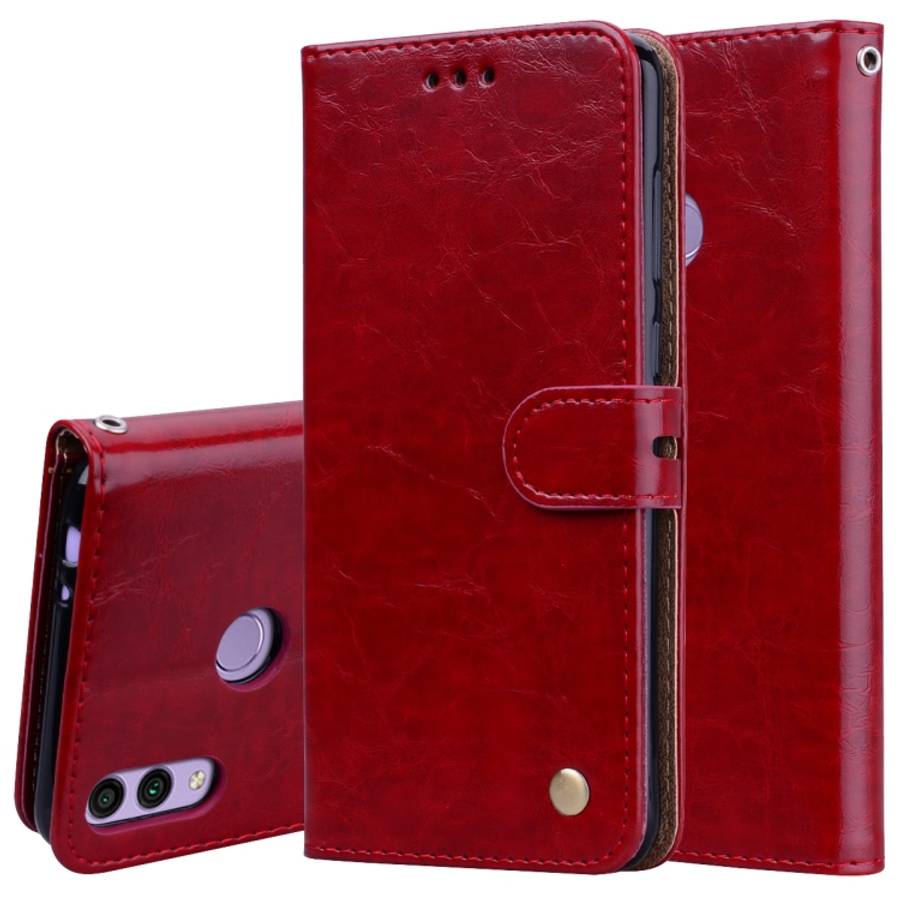 Business Style Oil Wax Texture Horizontal Flip Leather Case for Huawei Honor 8C, with Holder &amp...