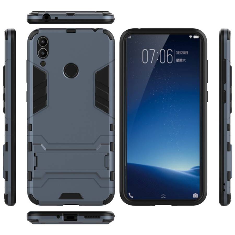 Shockproof PC + TPU Case for Huawei Honor 8C, with Holder, For Huawei Honor 8C, For Honor 8C
