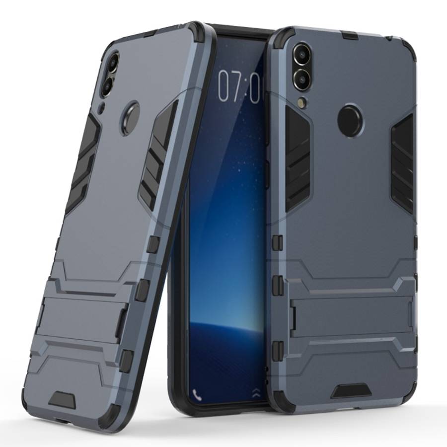 Shockproof PC + TPU Case for Huawei Honor 8C, with Holder, For Huawei Honor 8C, For Honor 8C