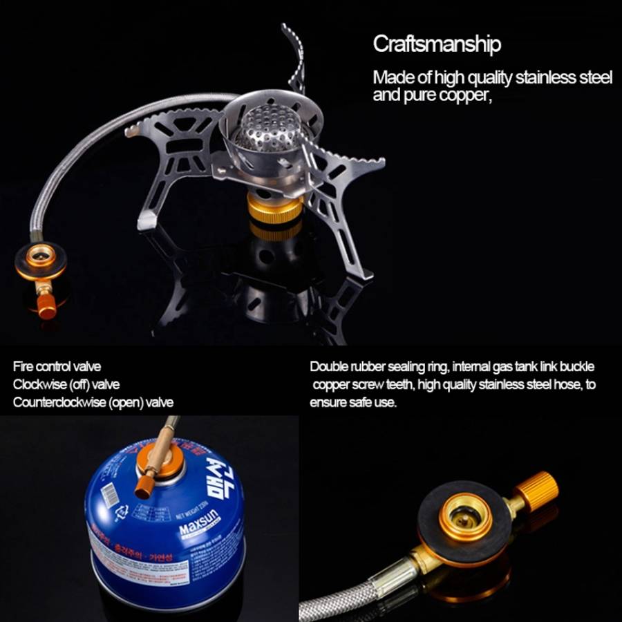 Portable Outdoor Split Type 3700W Backpack Anti-Blast Stove Cooking Tools