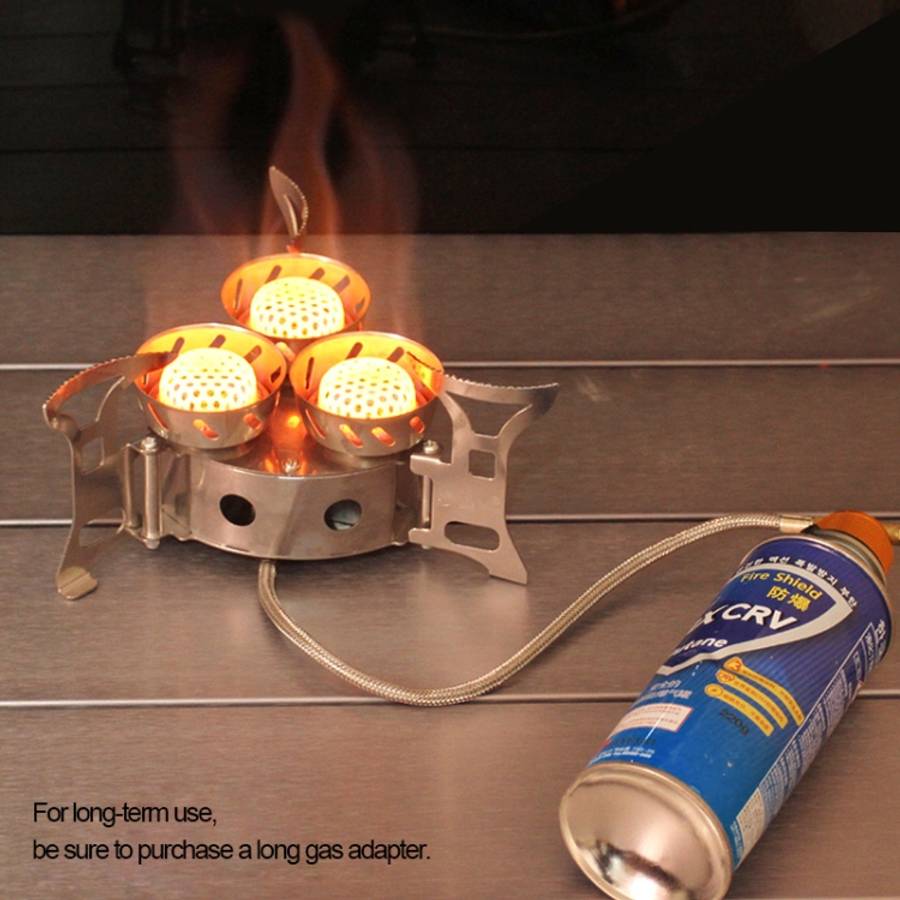 Portable Outdoor Split Type 11000W Backpack Three Core Furnace Anti-Blast Stove Cooking Tools