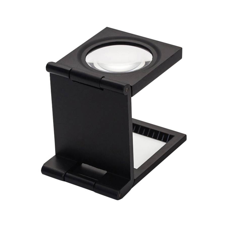 Mini Desk Style 10x Magnification Loupe Metal Antique Magnifier