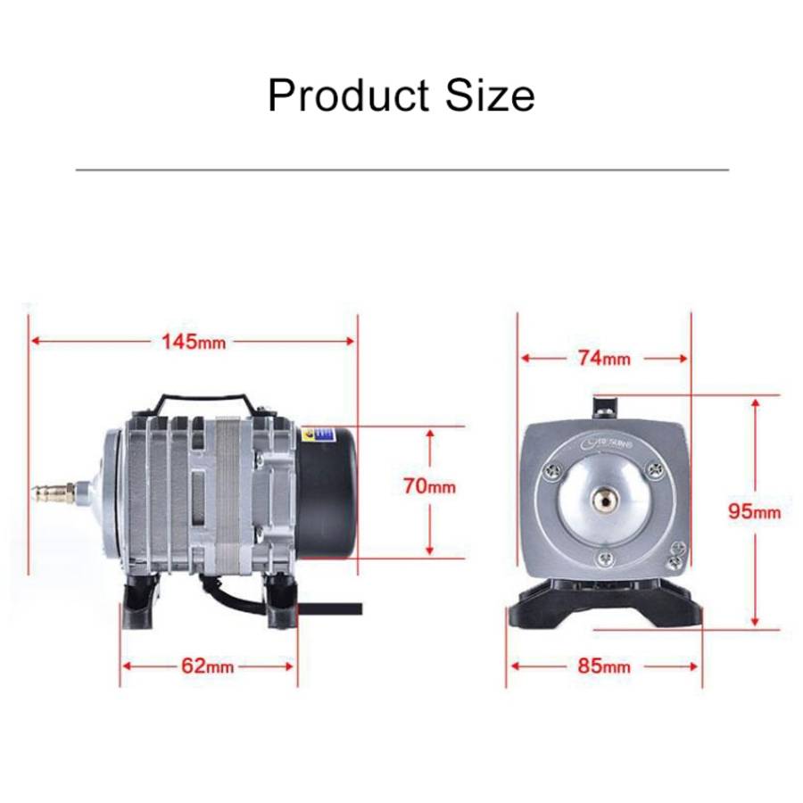 ACO-001 18W 38L/Min Electromagnetic Air Pump Compressor Seafood Fish Tank Increase Oxygen Air Flo...