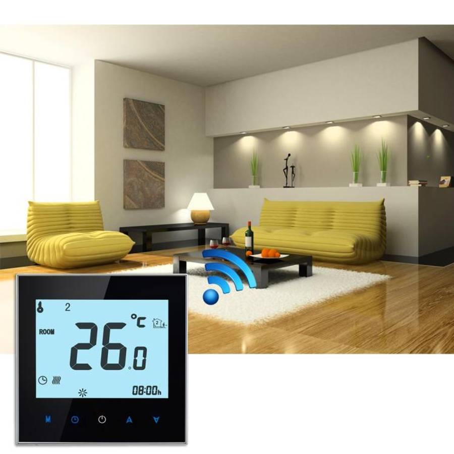 BHT-1000-GA-WIFI 3A Load Water Heating Type Touch LCD Digital WiFi Heating Room Thermostat, Displ...