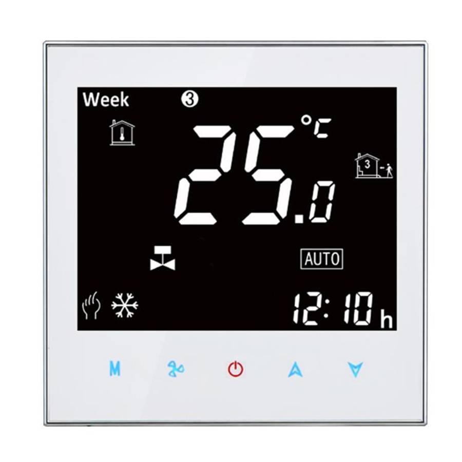 BAC-2000 Central Air Conditioning Type Touch LCD Digital 2-pipe Fan Coil Unit Room Thermostat, Di...
