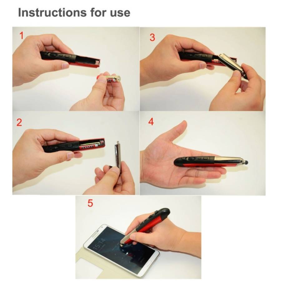 PR-08 2.4G Innovative Pen-style Handheld Wireless Smart Mouse, Effective Distance: 10m, PR-08 (Re...