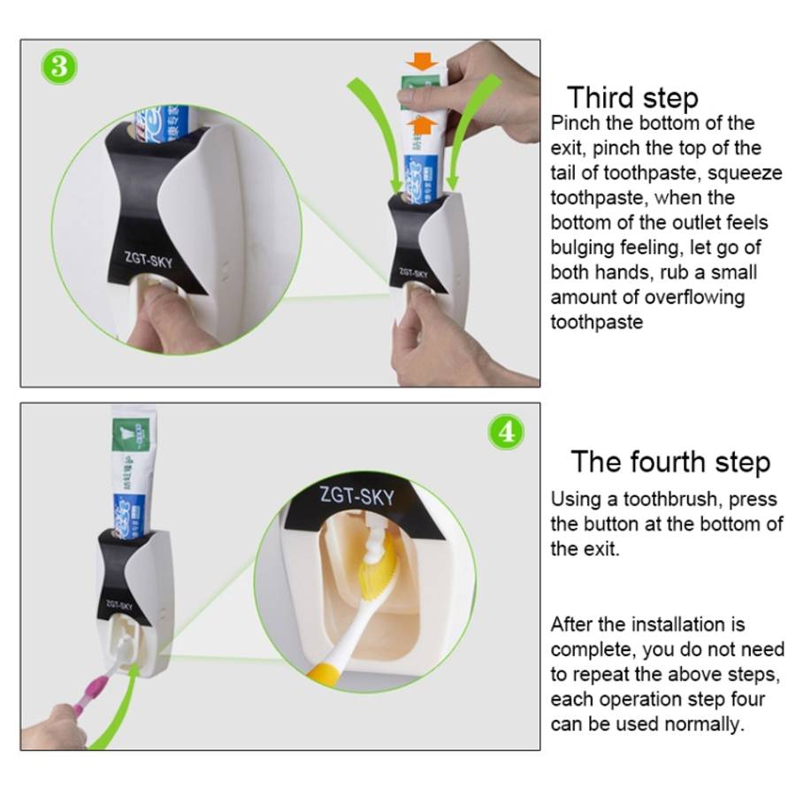 Automatic Toothpaste Dispenser Set with 5 Toothbrush Holder