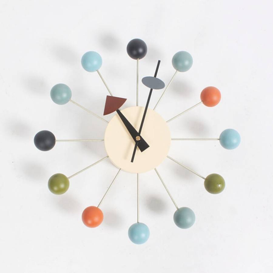Stylish Background Minimalis Circular Balls Candy Wall Clock Creative Decoration Clock Ferris Whe...