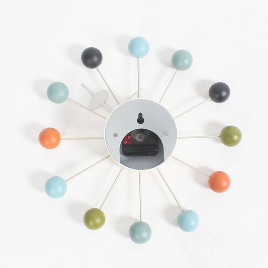 Stylish Background Minimalis Circular Balls Candy Wall Clock Creative Decoration Clock Ferris Whe...