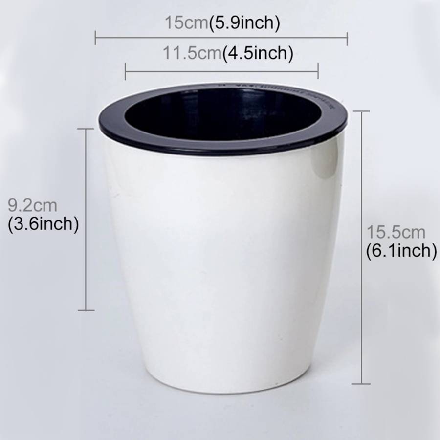 Lazy Flower Pots Automatic Water-absorbing Hydroponic Potted Plants Circular Resin Plastic Flower...