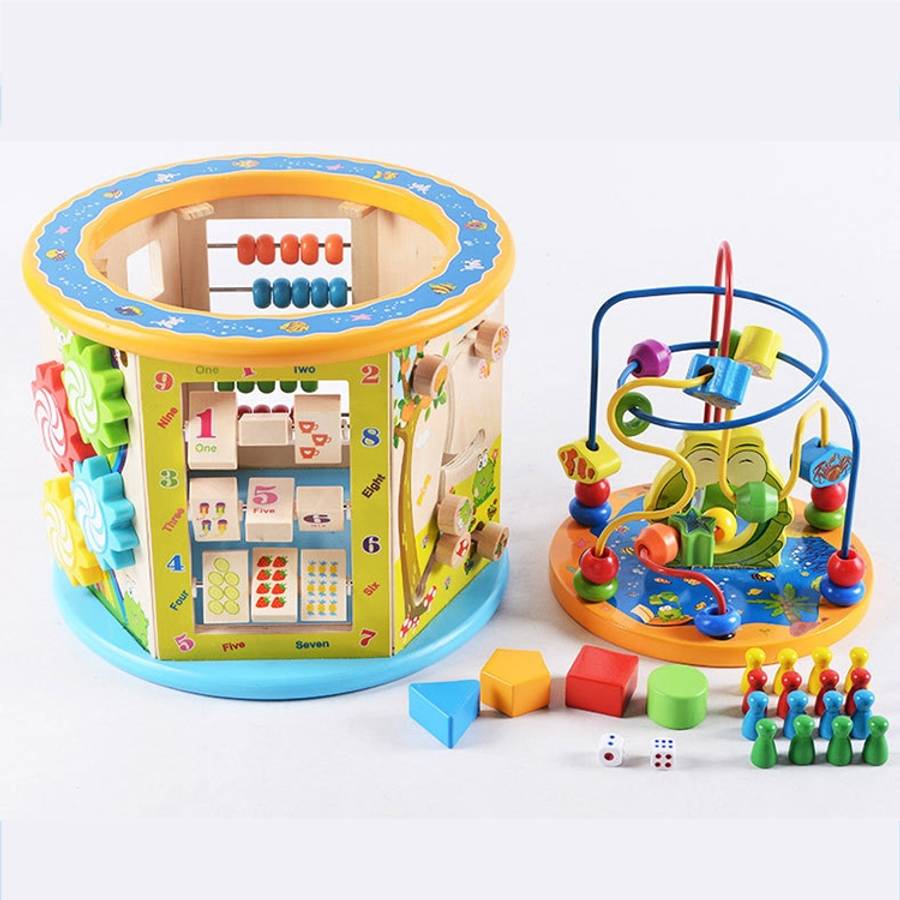 Multi-functional Wooden Gaming Treasure Box Toy