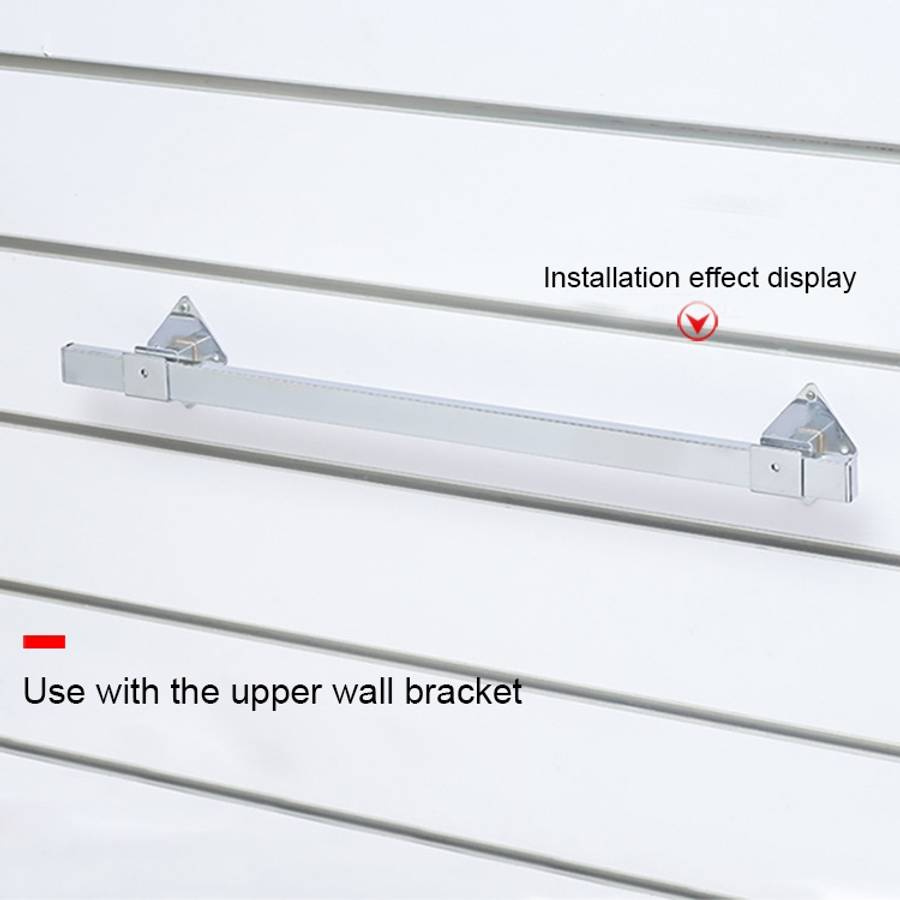 15x30mm Supermarket Shelves Display Electroplated Square Crossbar hook Bracket, Length: 1m
