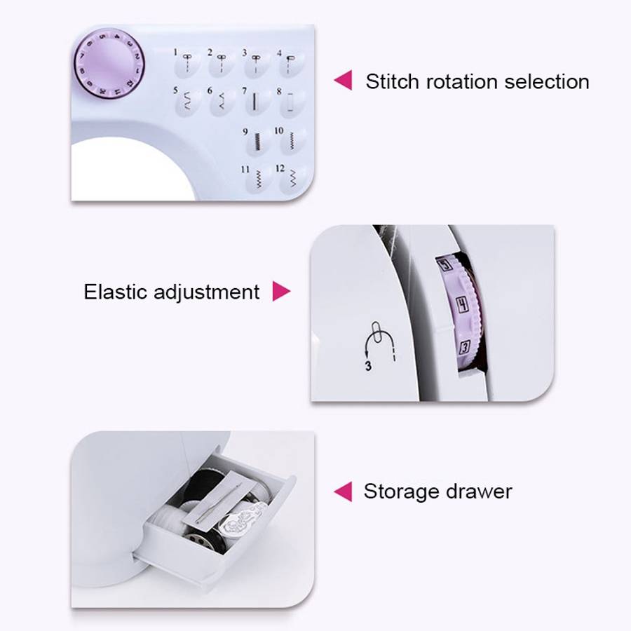 505A Household Desktop Mini Sewing Machine with Extension Table &amp; Gift Kit