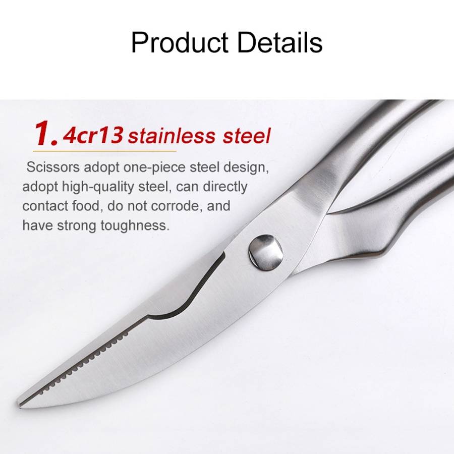 10 inch Kitchen Poultry Fish Chicken Bone Stainless Steel Cutter Cook Gadget Shear, Case Package
