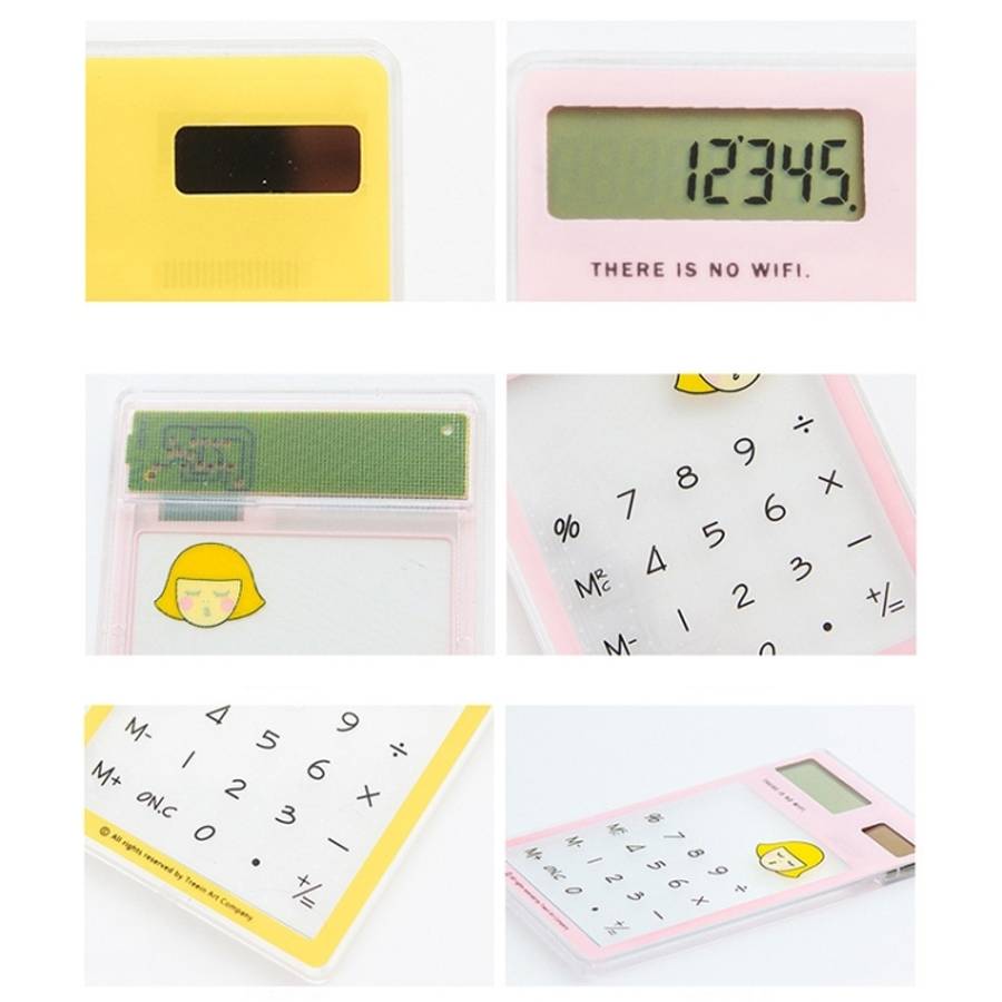 8 Digits LED Screen Calculator with Transparent Touch Pad &amp; Solar Panel, Random Color Delivery