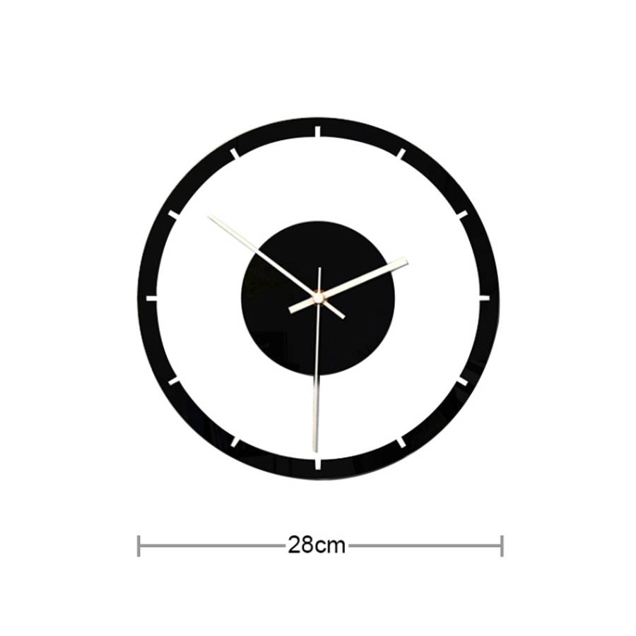 TM011 A Round Wooden Dial Transparent Acrylic Mute Wall Clock
