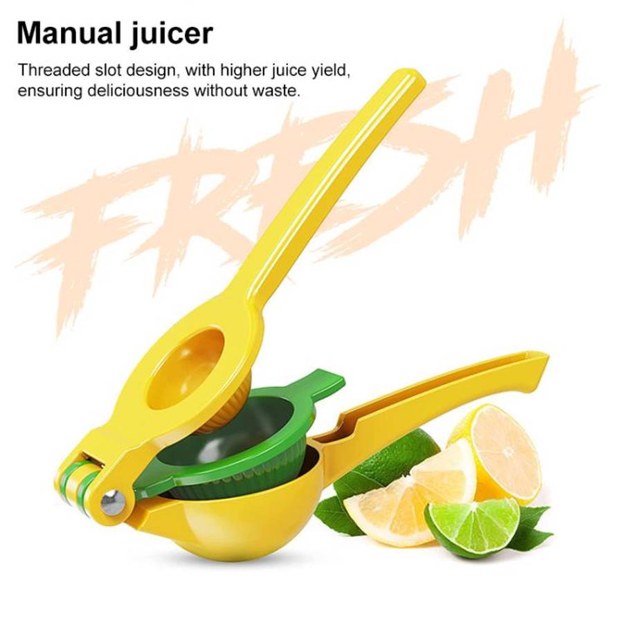 LsCook Aluminum Alloy Manual Dual Layers Lemon Juicer, Random Color Delivery