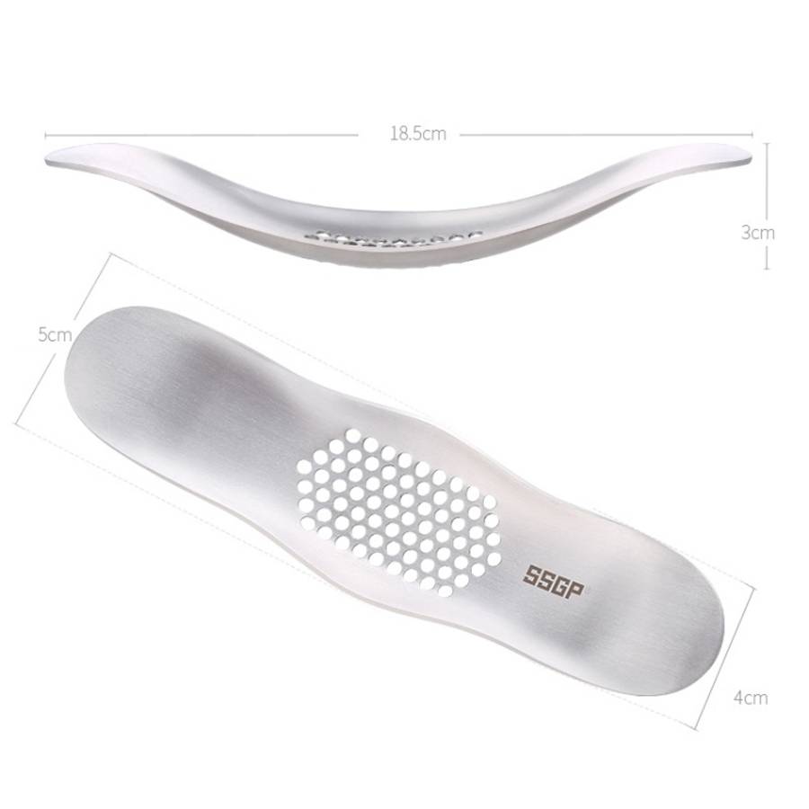 SSGP Kitchen Tool Manual 304 Stainless Steel Brushed Texture Garlic Presser