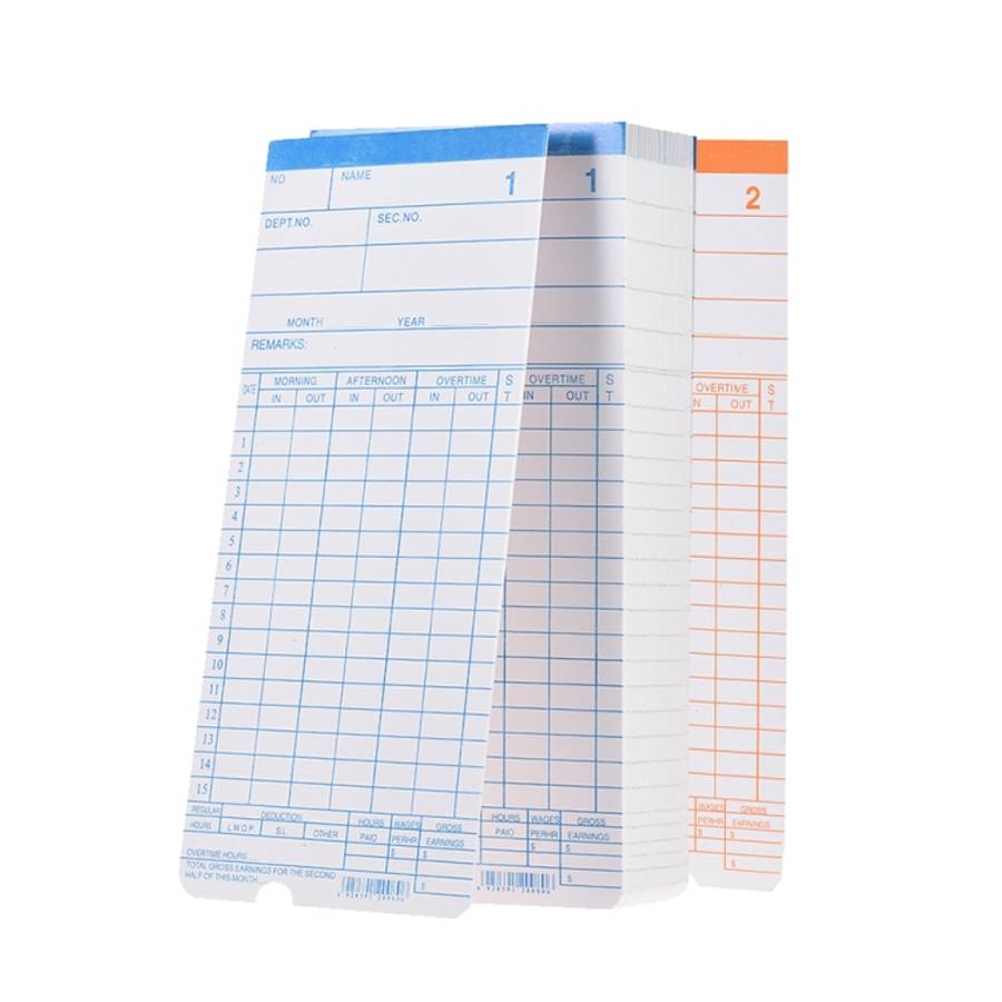 90 PCS Paper Time Card