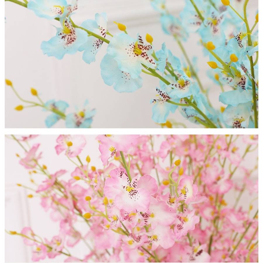 Home Wedding Party Decor Silk Orchid DIY Artificial Flower Phalaenopsis Bouquets, Random Color De...