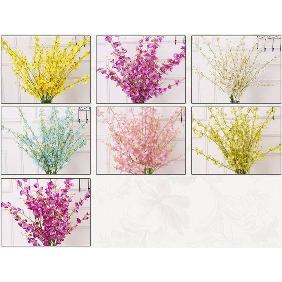 Home Wedding Party Decor Silk Orchid DIY Artificial Flower Phalaenopsis Bouquets, Random Color De...