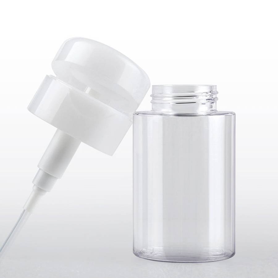 Portable Liquid Push Down Pump Dispenser Bottle Empty Plastic Bottle Container, 100ml