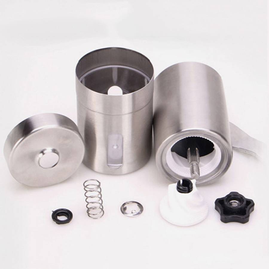 Portable Conical Burr Mill Manual Stainless Steel Bean Pepper Hand Crank Coffee Grinder, Gift Box...