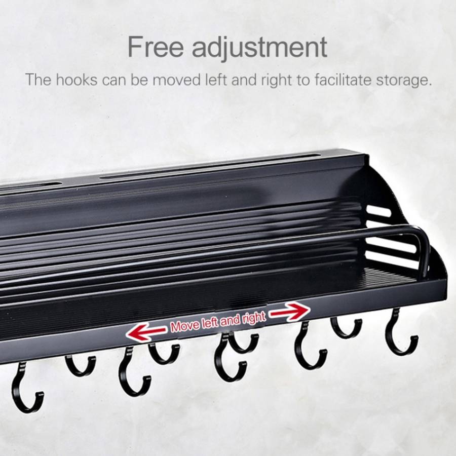 A Version 40cm 1 Cup Kitchen Multi-function Wall-mounted Condiment Storage Rack, A Version 40cm