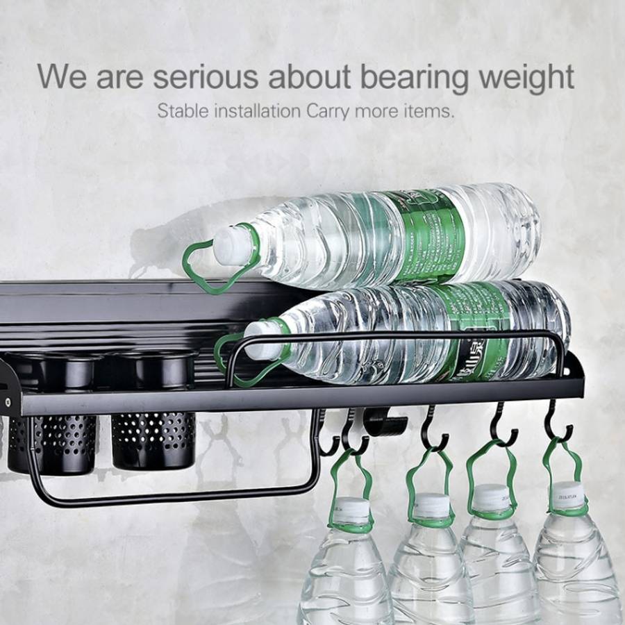 A Version 40cm 1 Cup Kitchen Multi-function Wall-mounted Condiment Storage Rack, A Version 40cm