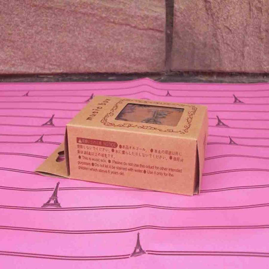 Home Decor Creative Exquisite Retro Wooden Birthday Decorations Music Box, Random Style Delivery