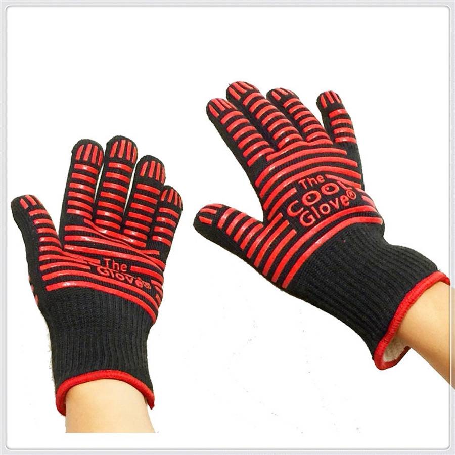 2 Layer Fire Protection Portable Silicone Anti-skidding High Temperature Resistance Cooking Bakin...