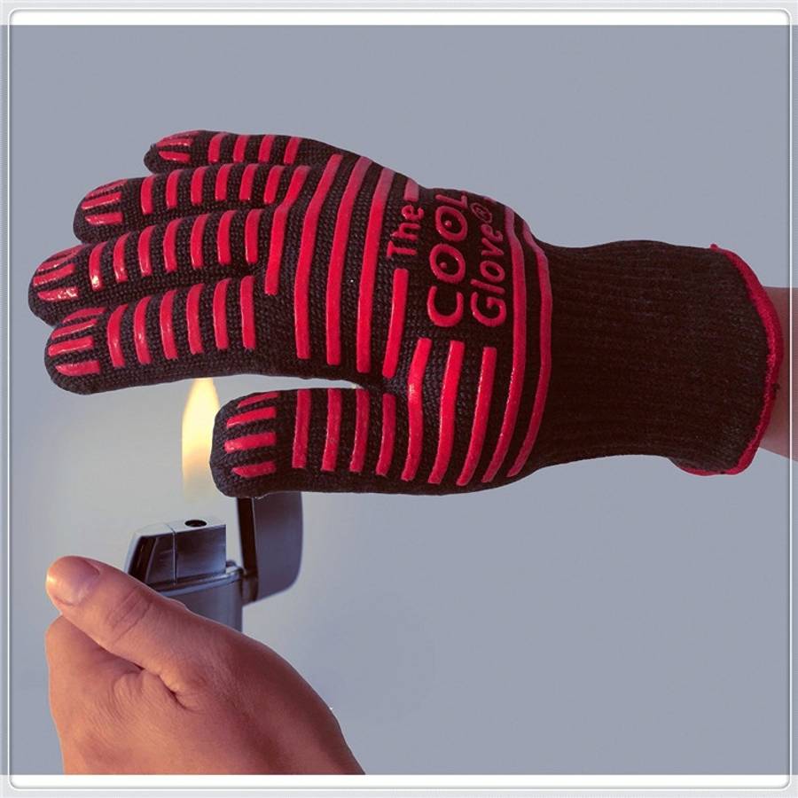 2 Layer Fire Protection Portable Silicone Anti-skidding High Temperature Resistance Cooking Bakin...