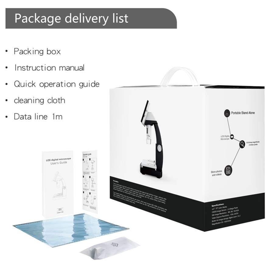 inskam306 1080P 4.3 inch Display Screen HD Digital Microscope