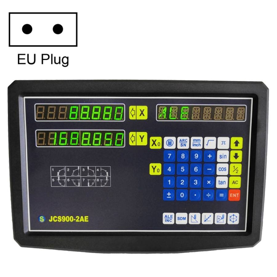 JCS900-2AE Two Axes Digital Readout Display Milling Lathe Machine, EU Plug, JCS900-2AE