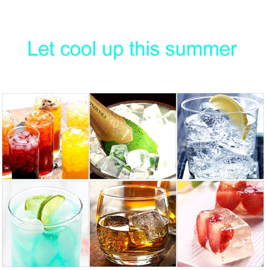 Small Square Ice Mold Trays Multi-layer Mold with Cover Ice Storage Box, 2 Layers