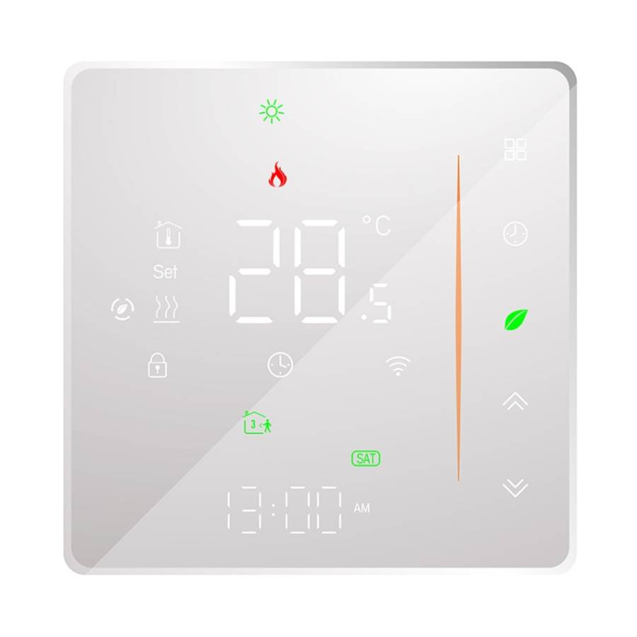 BHT-006GBLW 95-240V AC 16A Smart Home Heating Thermostat for EU Box, Control Electric Heating wit...