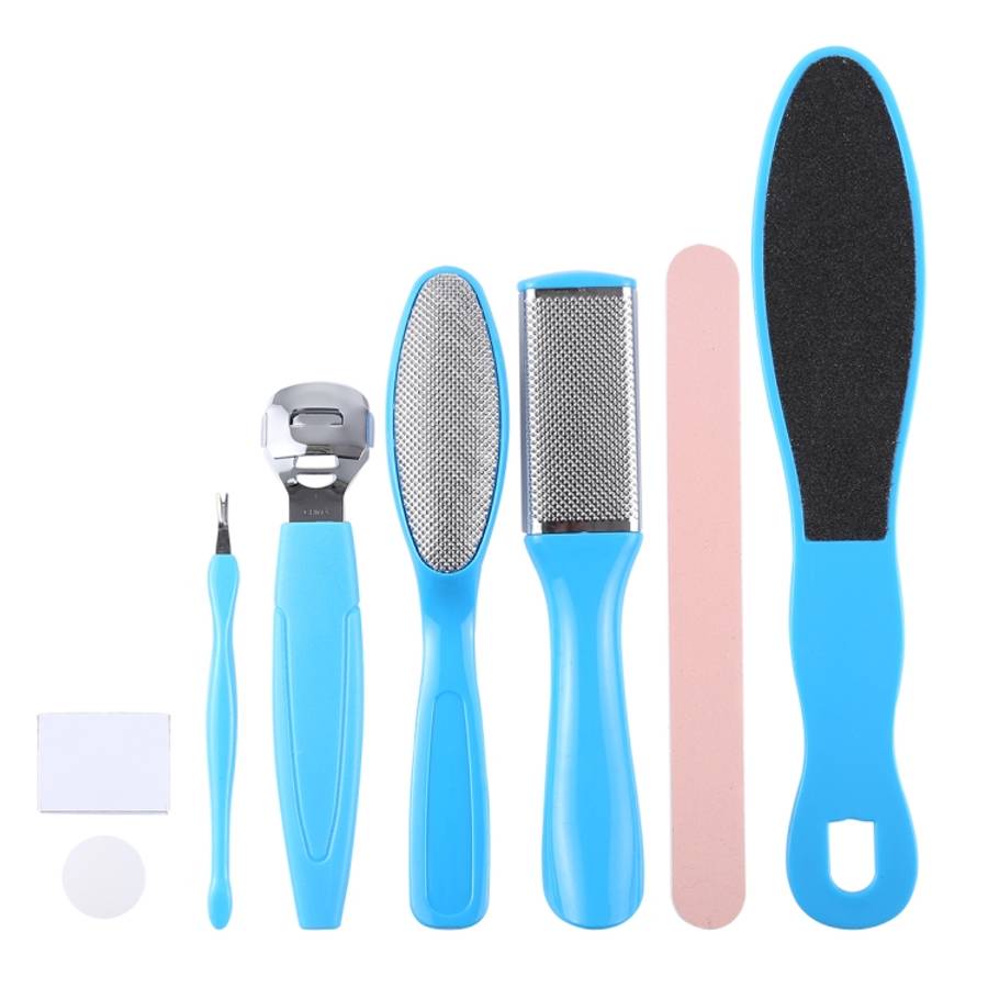 8 in 1 Dead Hard Skin Callus Remover Scraper Pedicure Rasp Tools Portable Cuticle Pusher Nail Foo...