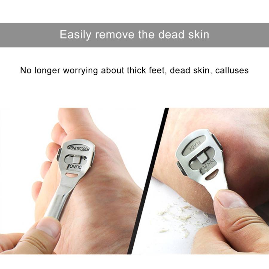 8 in 1 Dead Hard Skin Callus Remover Scraper Pedicure Rasp Tools Portable Cuticle Pusher Nail Foo...