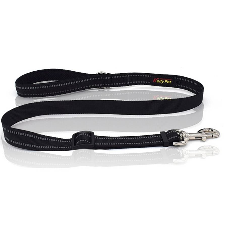 Pet Dogs Nylon Night Reflective Breathable Handheld Traction Lead Leash, Size: M, Adjustable Rang...