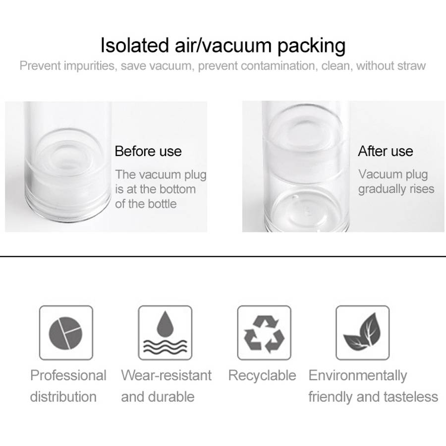 5 PCS Portable Airless Vacuum Pump Bottle Fine Mist Perfume Spray Bottle, 5ml