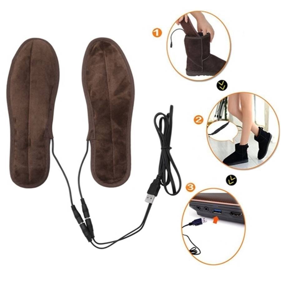 USB Electric Powered Heated Insoles Keep Feet Warm Pad with USB Cable, Size: 37-38 yard, Size: 37...