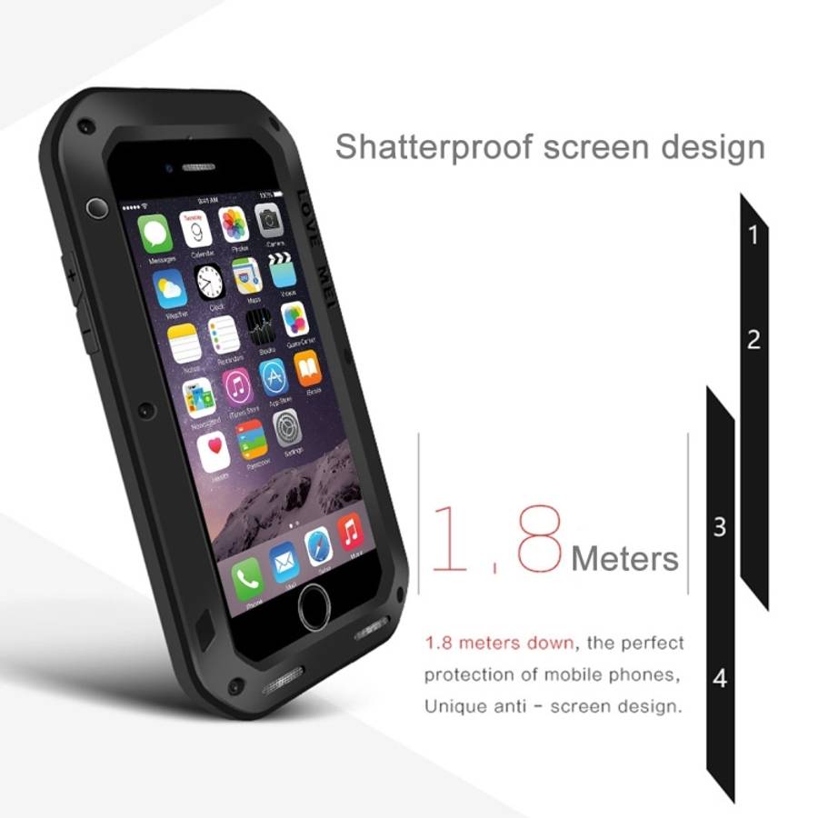 LOVE MEI for  iPhone 7 Professional and Powerful Dustproof Shockproof Anti-slip Metal Protective ...