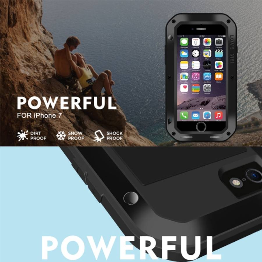 LOVE MEI for  iPhone 7 Professional and Powerful Dustproof Shockproof Anti-slip Metal Protective ...