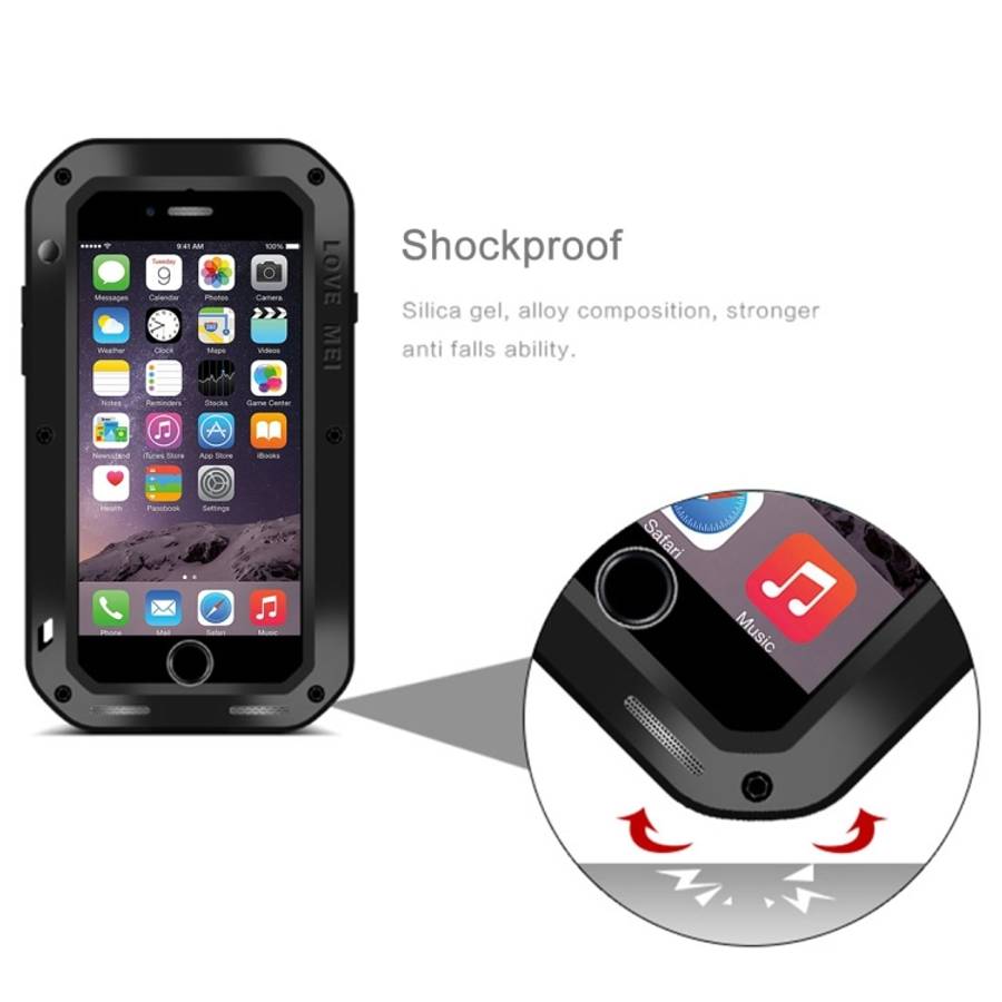 LOVE MEI for  iPhone 7 Professional and Powerful Dustproof Shockproof Anti-slip Metal Protective ...