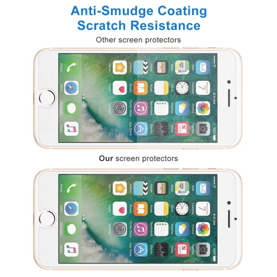 10 PCS for iPhone 8 Plus &amp; iPhone 7 Plus 0.26mm 9H Surface Hardness 2.5D Explosion-proof Temp...