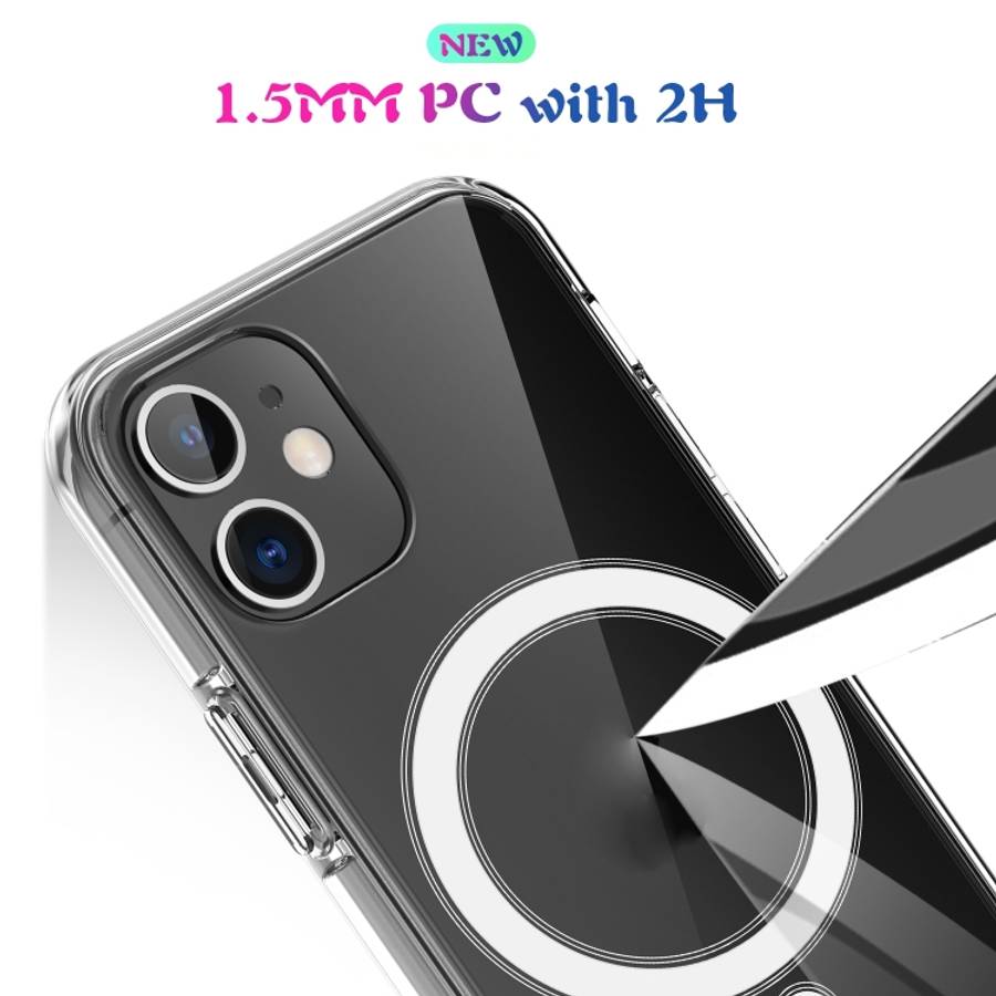 For iPhone SE 2020 / 8 Magsafe Case Simple Magnetic Ring All-inclusive Clear Crystal Acrylic PC +...